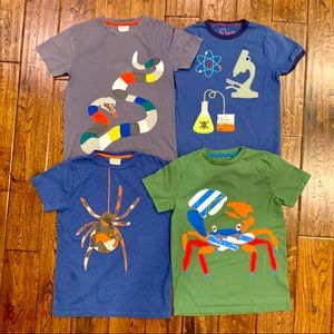 4 Boys Size 9-10 Mini Boden Graphic Ts Bundle